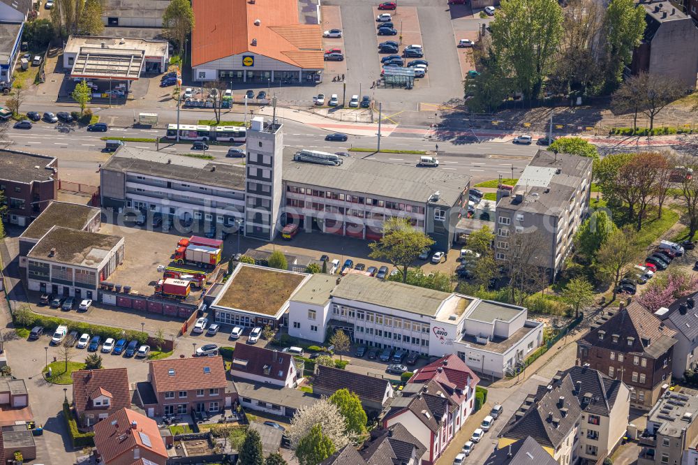 Aerial photograph Herne - Grounds of the fire depot on Sodinger Strasse in Herne in the state North Rhine-Westphalia, Germany