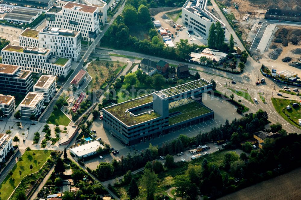 Heidelberg from the bird's eye view: Grounds of the fire depot on on Baumschulenweg in the district Kirchheim in Heidelberg in the state Baden-Wurttemberg, Germany