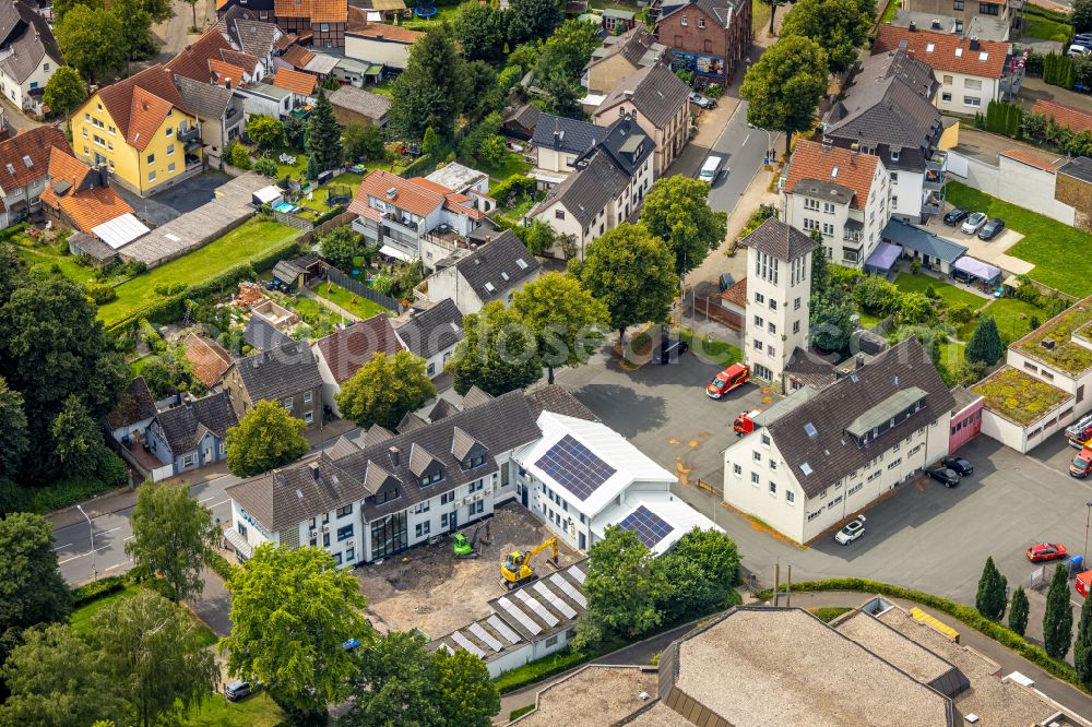 Aerial photograph Werl - Grounds of the fire depot on Grafenstrasse in the district Westoennen in Werl in the state North Rhine-Westphalia, Germany