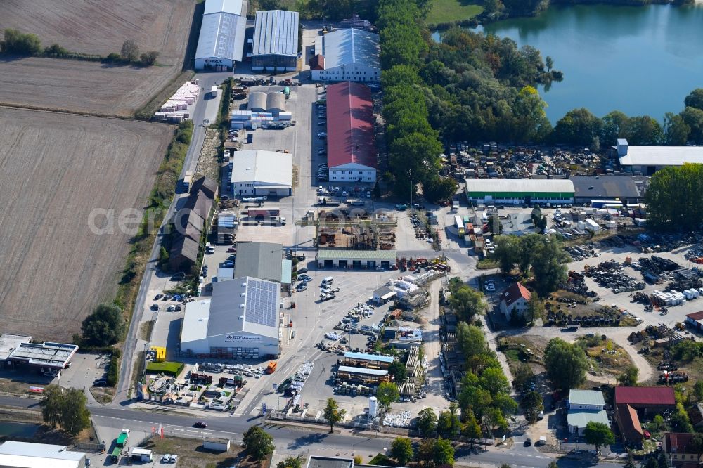 Aerial photograph Mittenwalde - Depot with the headquarters of GAAC Commerz GmbH in the commercial area Mittenwalde in Brandenburg