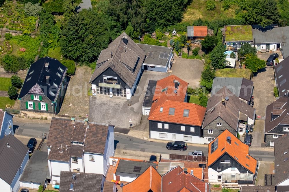 Hattingen from the bird's eye view: Grounds of the fire depot of the voluntary fire department of Blankenstein in Hattingen in the of state North Rhine-Westphalia