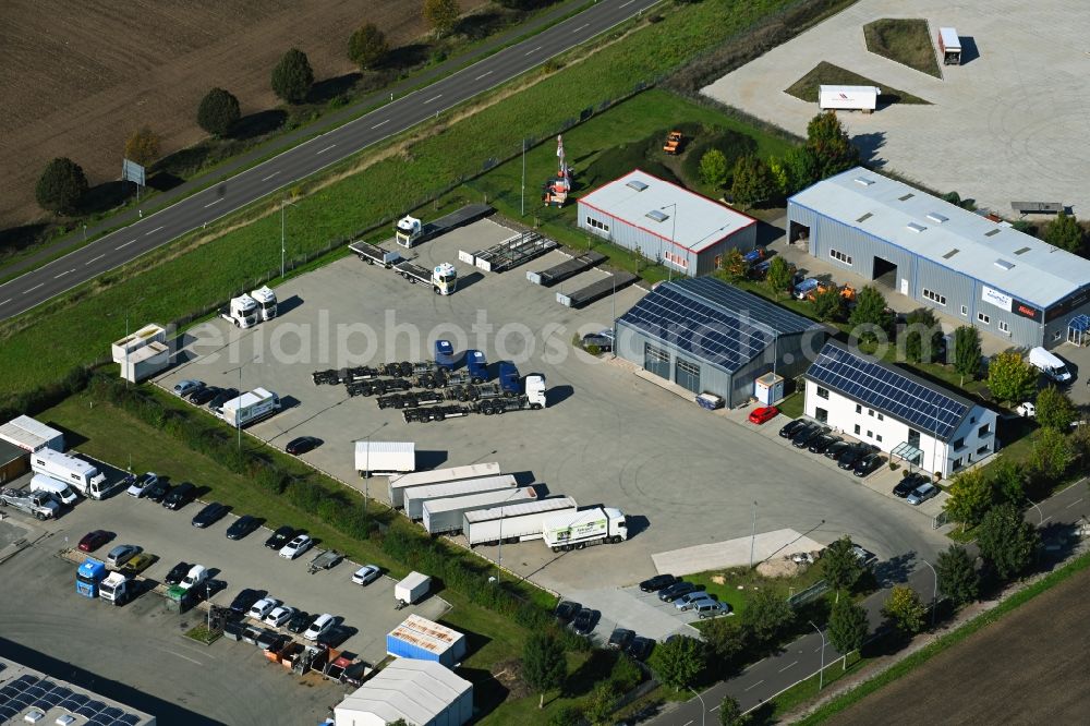 Aerial photograph Barleben - Site of the depot of the Meier Akademie GmbH on street Curt-Schroeter-Strasse in the district Ebendorf in Barleben in the state Saxony-Anhalt, Germany