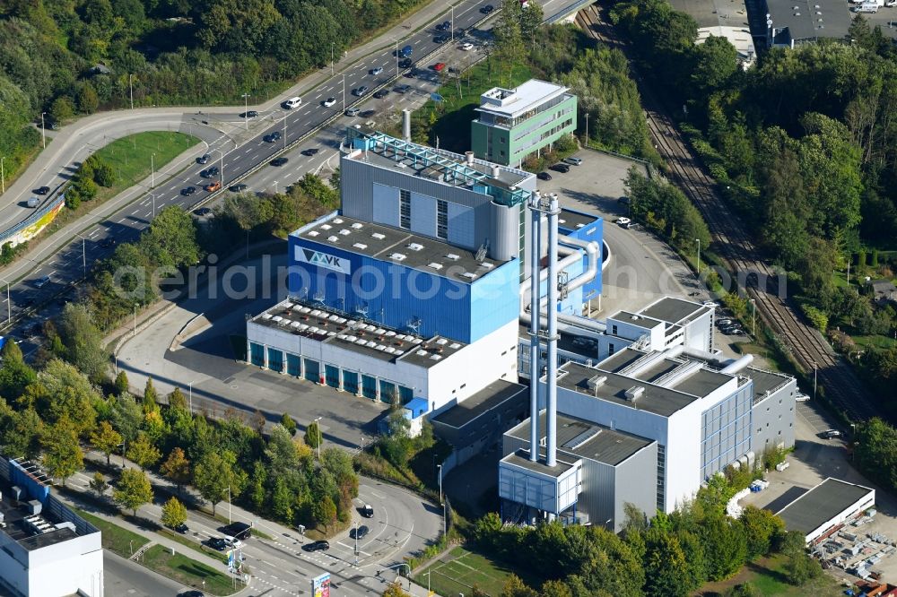 Aerial image Kiel - Site of the depot of the Muellverbrennung Kiel GmbH & Co. KG in Kiel in the state Schleswig-Holstein