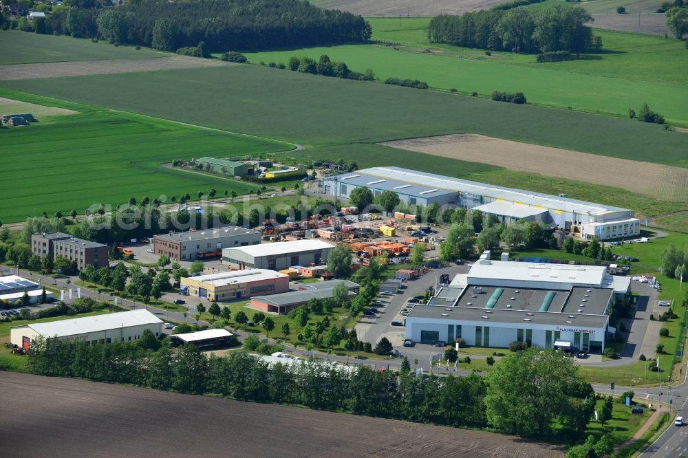 Aerial photograph Osterburg - Depot of the Ost Bau GmbH in Osterburg in the Altmark in Saxony-Anhalt