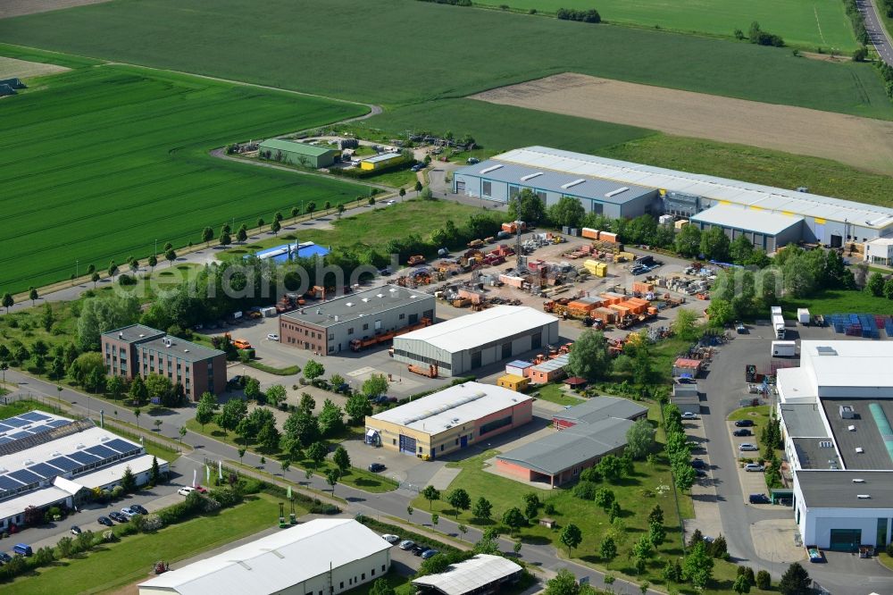 Aerial photograph Osterburg - Depot of the Ost Bau GmbH in Osterburg in the Altmark in Saxony-Anhalt