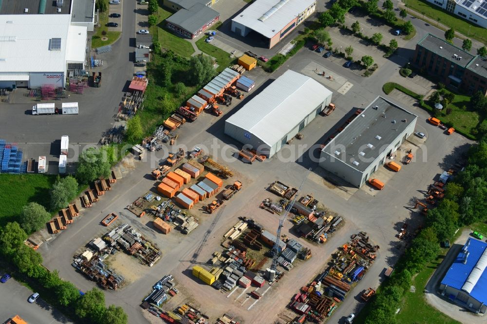 Aerial image Osterburg - Depot of the Ost Bau GmbH in Osterburg in the Altmark in Saxony-Anhalt