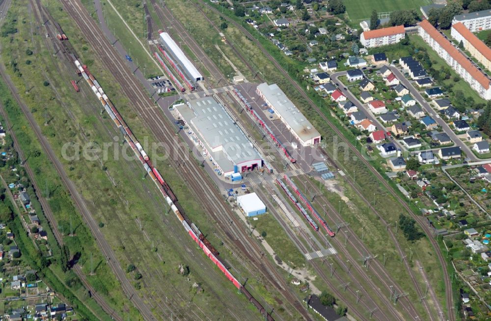 Magdeburg from above - Depot of DB Regio Magdeburg in Saxony-Anhalt