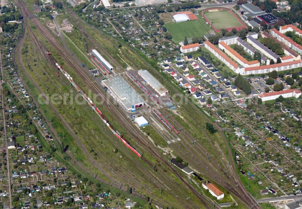 Aerial image Magdeburg - Depot of DB Regio Magdeburg in Saxony-Anhalt