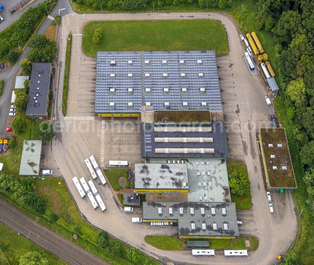 Aerial image Hamm - Site of the depot of the Stadtwerke Hamm GmbH on street Kampshege in the district Westtuennen in Hamm at Ruhrgebiet in the state North Rhine-Westphalia, Germany