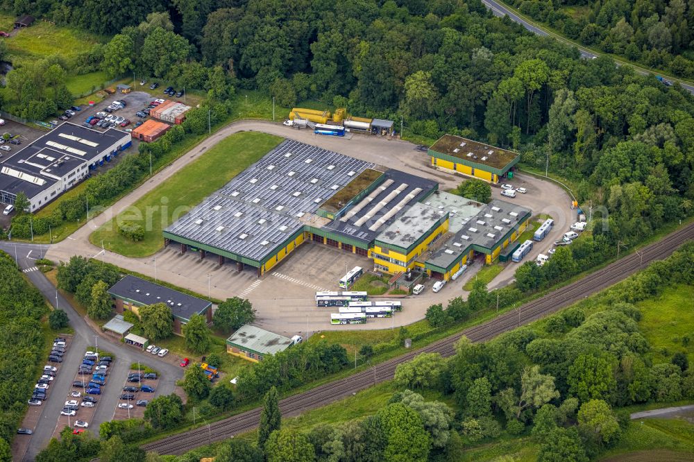 Westtünnen from the bird's eye view: Site of the depot of the Stadtwerke Hamm GmbH on street Kampshege in Westtuennen at Ruhrgebiet in the state North Rhine-Westphalia, Germany