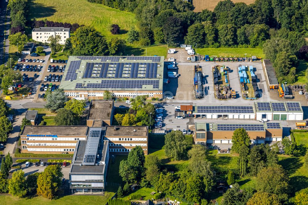 Aerial image Velbert - Site of the depot of the Stadtwerke Velbert on Kettwiger Strasse in Velbert in the state North Rhine-Westphalia, Germany