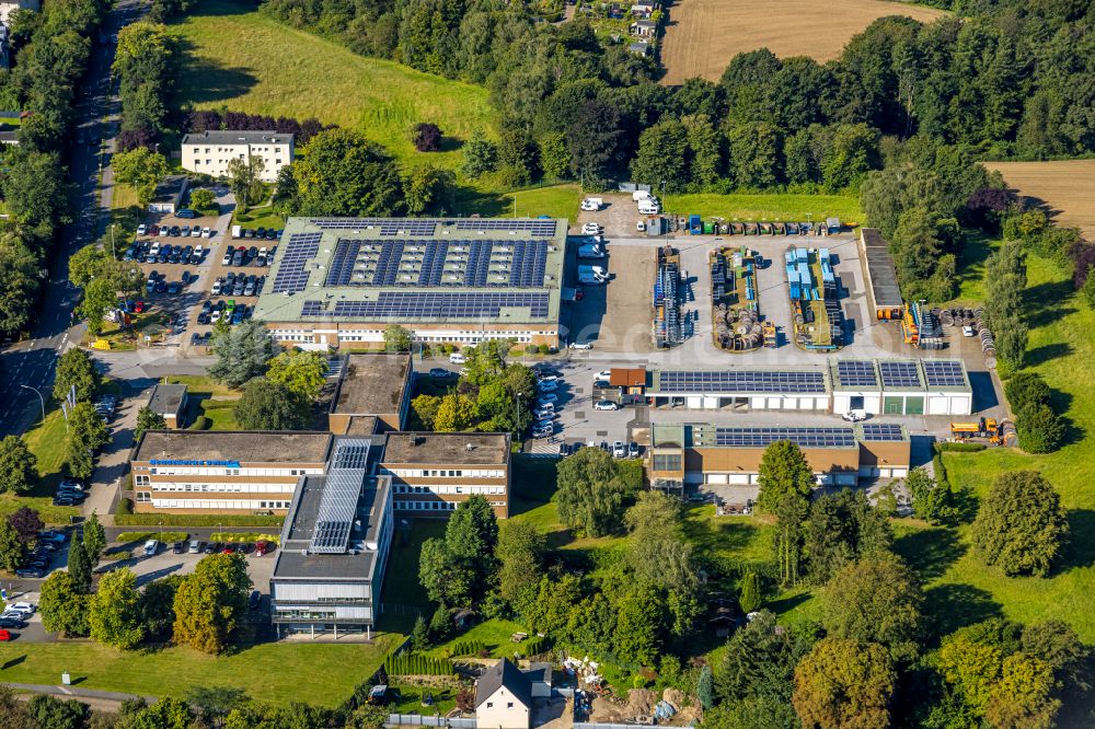 Aerial photograph Velbert - Site of the depot of the Stadtwerke Velbert on Kettwiger Strasse in Velbert in the state North Rhine-Westphalia, Germany