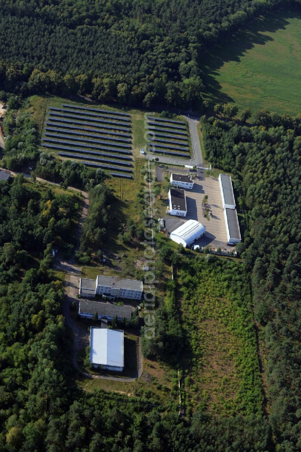 Aerial photograph Biesenthal - Site of the depot of the Strassenmeisterei der Landesbetrieb Strassenwesen Brandenburg, NL Ost Strassenmeisterei in Biesenthal in the state Brandenburg