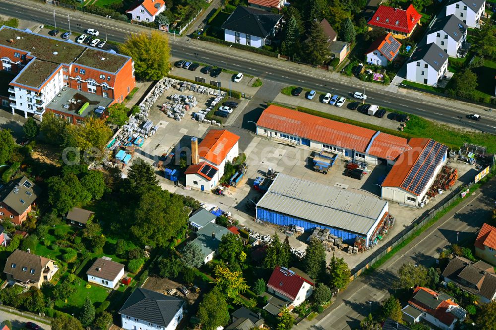 Berlin from above - Site of the depot of the der STRATIEF Strassen- and Tiefbau in the district Kaulsdorf in Berlin, Germany