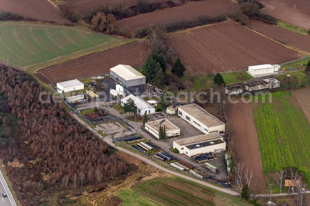 Aerial photograph Offenburg - Site of the depot of the terranets bw GmbH Betriebsanlage Sued in the district Weier in Offenburg in the state Baden-Wuerttemberg, Germany