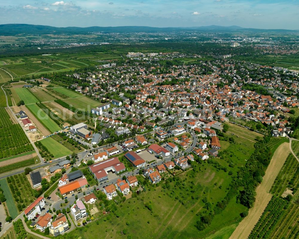 Aerial photograph Mainz - District view of Finthen in Mainz in the state Rhineland-Palatinate