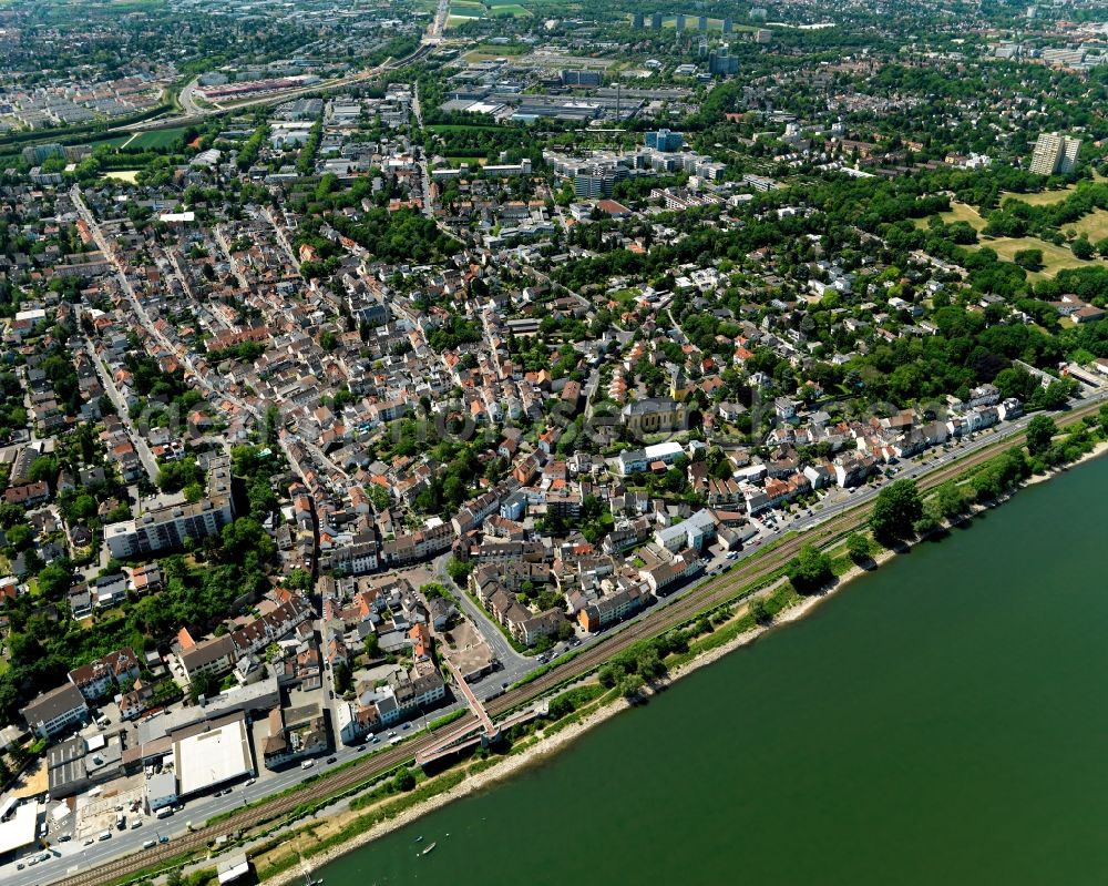 Aerial image Mainz - District view of Weisenau in Mainz in the state Rhineland-Palatinate