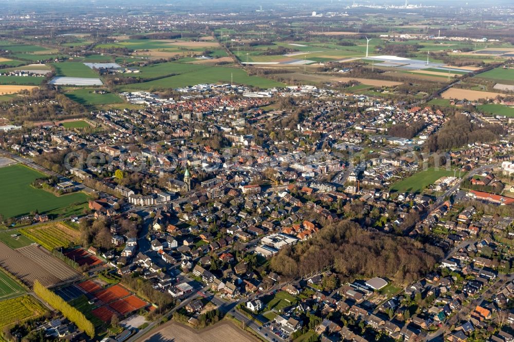 Aerial image Bottrop - District view of Kirchhellen in Bottrop in the state of North Rhine-Westphalia