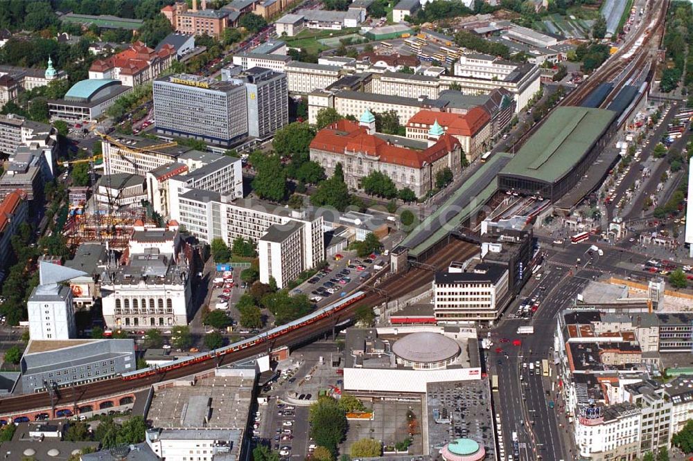 Berlin - Charlottenburg from above - Bhf. Zoo in Berlin - Charlottenburg.