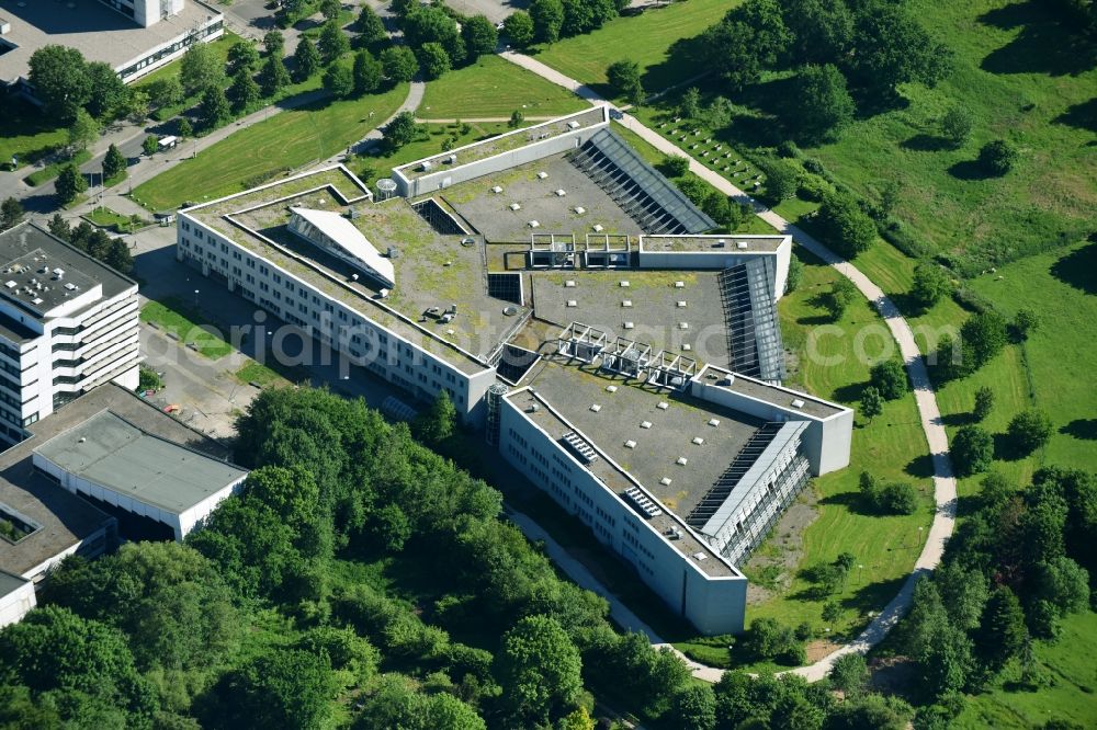 Kiel from above - Library building of the Christian's Albrecht university to Kiel / university library in Kiel in the federal state Schleswig - Holstein, Germany