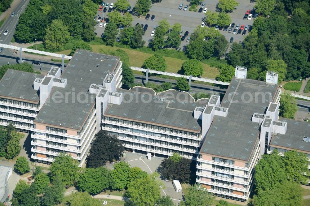 Aerial photograph Dortmund - Library Building of Emil-Figge-Bibliothek in Dortmund in the state North Rhine-Westphalia