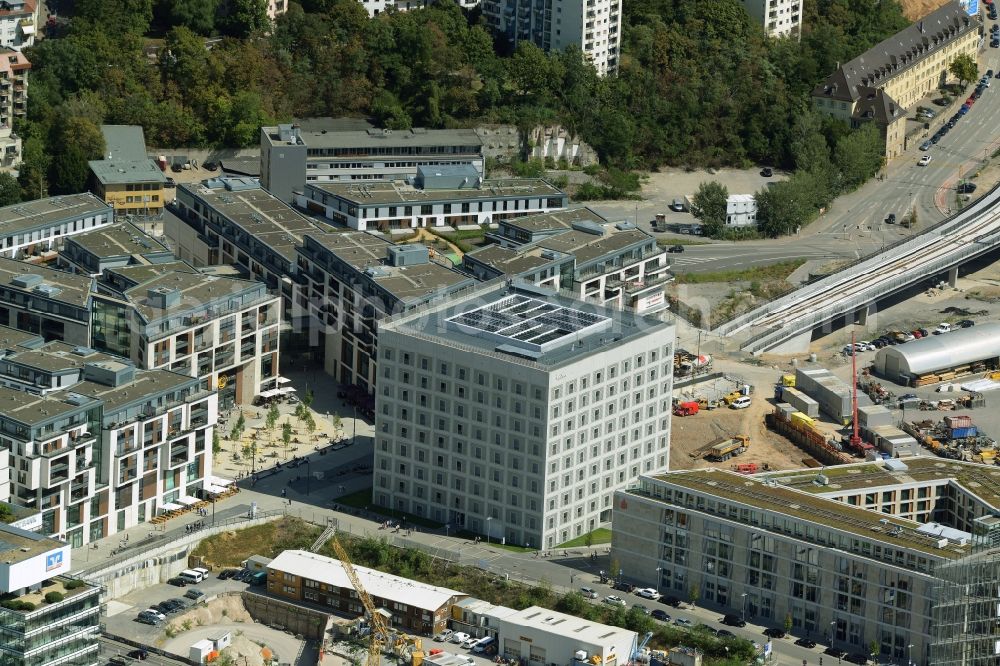 Aerial image Stuttgart - Library Building of Stadtbibliothek on Mailaender Platz in Stuttgart in the state Baden-Wuerttemberg