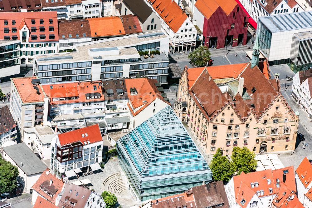 Aerial image Ulm - Library Building of Stadtbibliothek in Ulm in the state Baden-Wuerttemberg, Germany