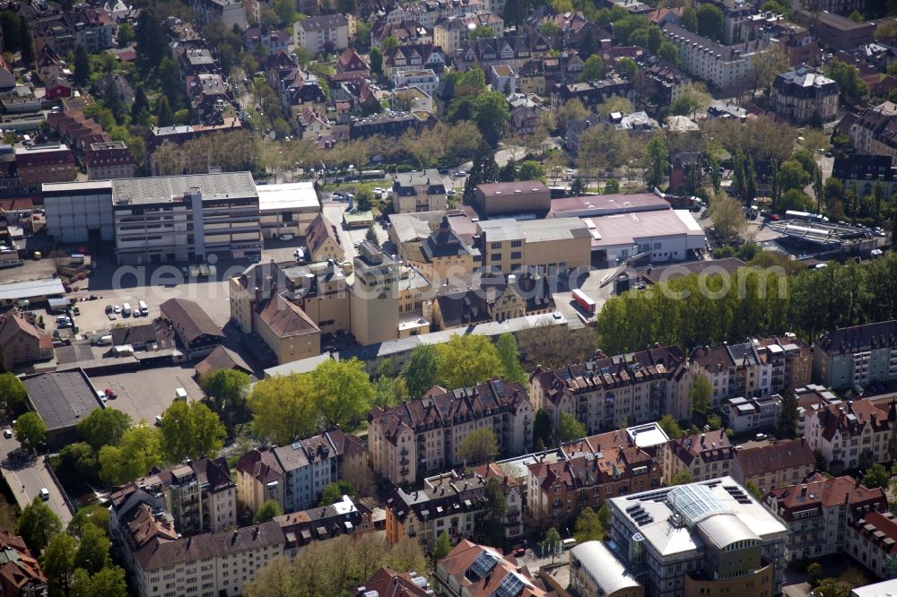 Freiburg im Breisgau from above - Building and production halls on the premises of the brewery Ganter in Freiburg im Breisgau in the state Baden-Wuerttemberg