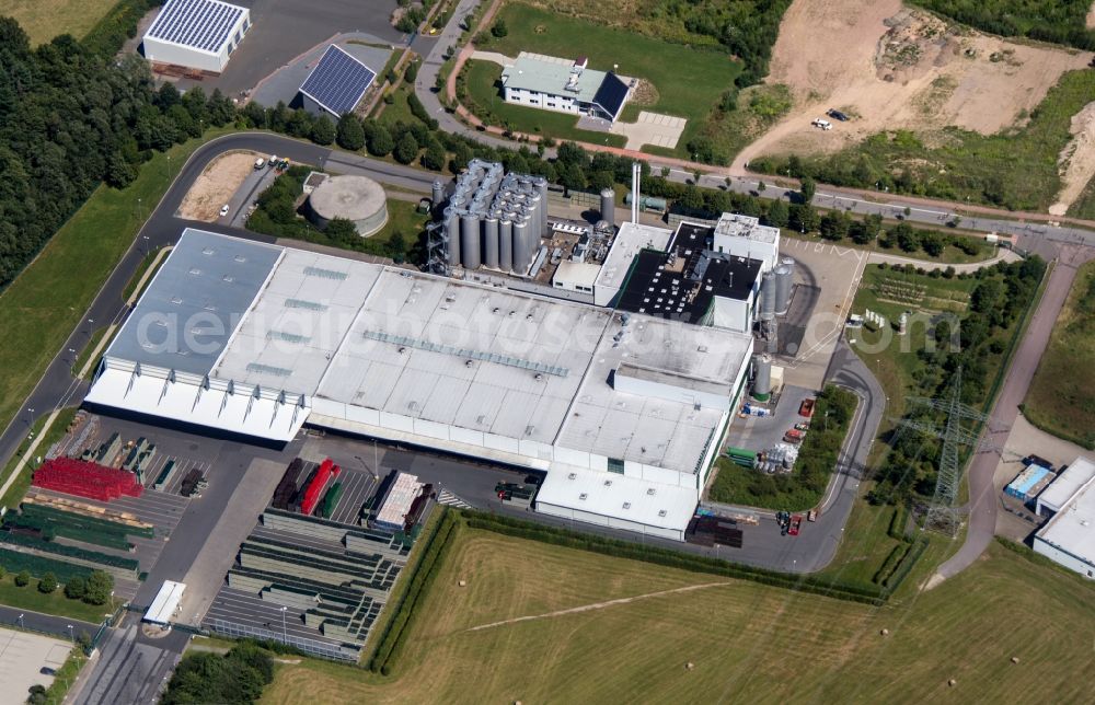 Freiberg from the bird's eye view: Building and production halls on the premises of the brewery Freiberger Brauhaus in Freiberg in the state Saxony