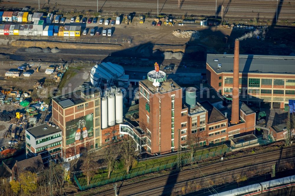 Aerial image Bochum - Building and production halls on the premises of the brewery Privatbrauerei Moritz Fiege GmbH & Co. KG in Bochum in the state North Rhine-Westphalia