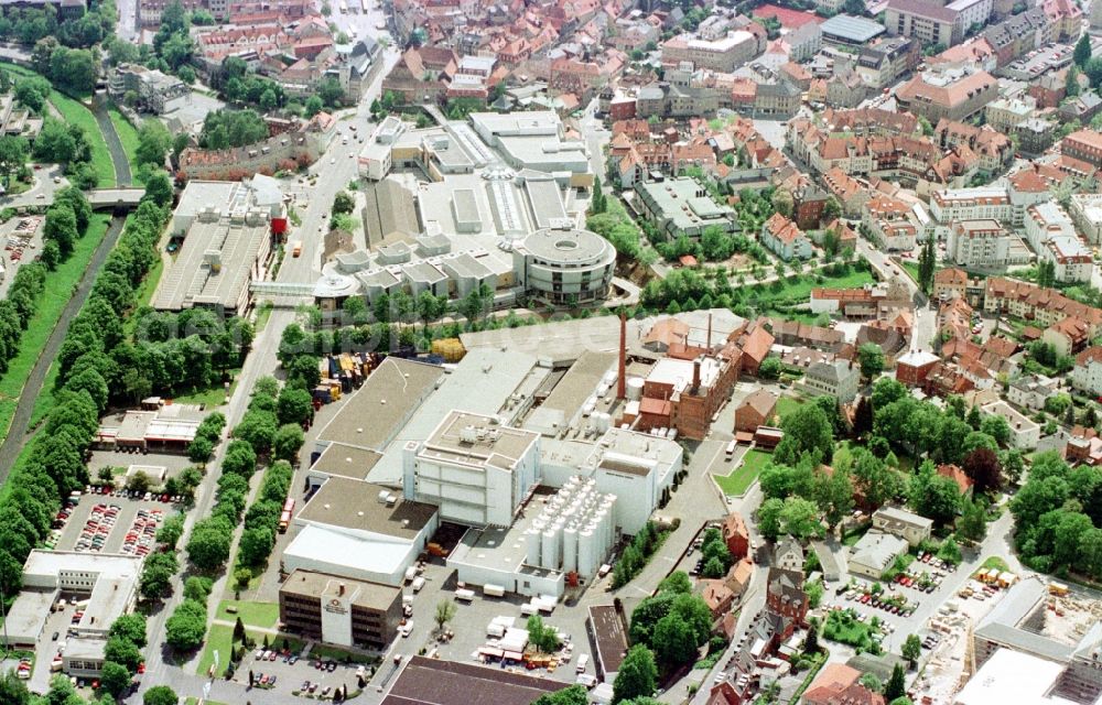 Aerial photograph Bayreuth - Building and production halls on the premises of the brewery on Hindenburgstrasse in Bayreuth in the state Bavaria