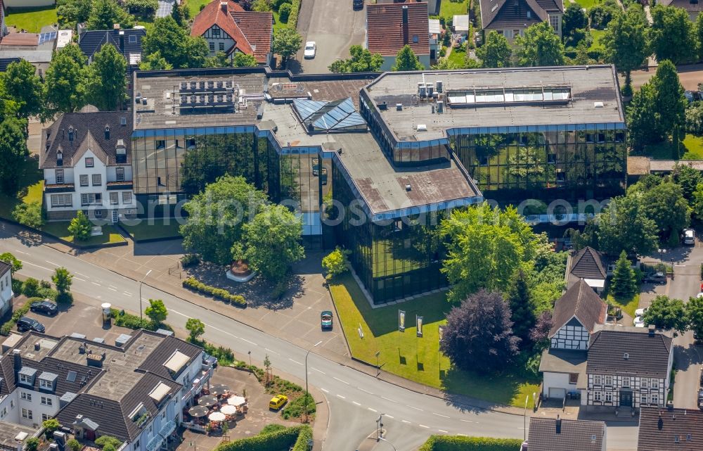 Aerial image Warstein - Building and production halls on the premises of the brewery Warsteiner brewery in Warstein in the state North Rhine-Westphalia