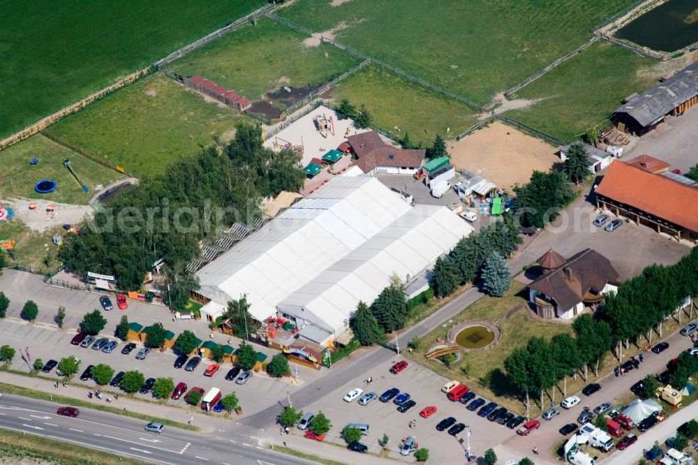 Kandel from above - Tent at the venue Adamshof in Kandel in the state Rhineland-Palatinate