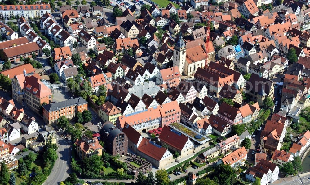 Aerial photograph Bietigheim-Bissingen - City view of Bietigheim-Bissingen in the state Baden-Wuerttemberg