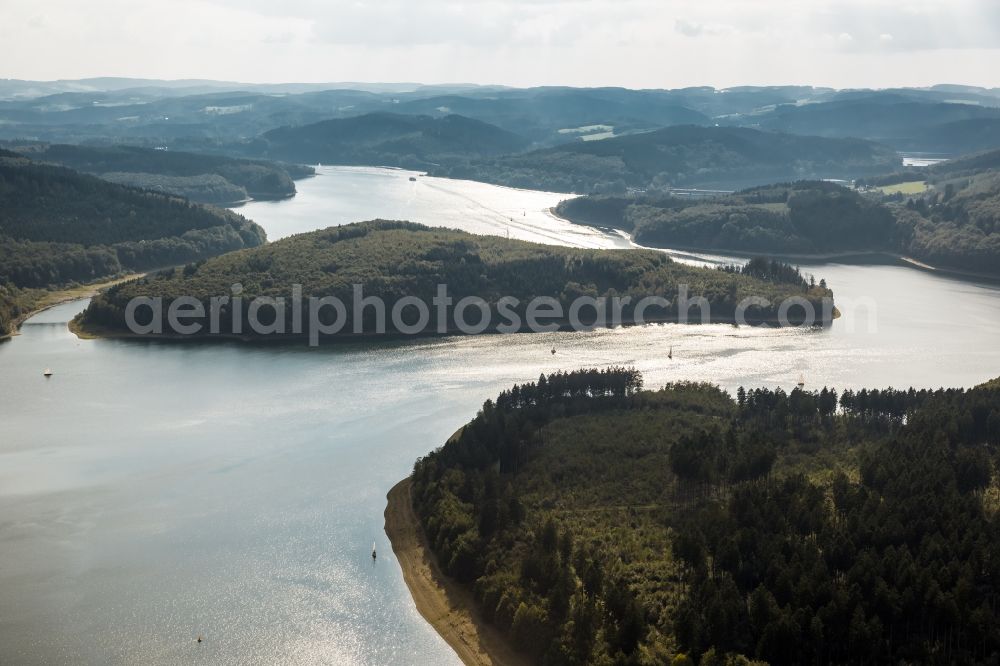 Aerial image Attendorn - The lake Bigge in North Rhine-Westphalia