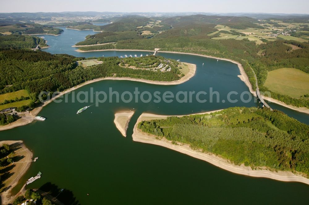 Olpe from the bird's eye view: View of the Biggesee near Olpe in the state of North Rhine-Westphalia