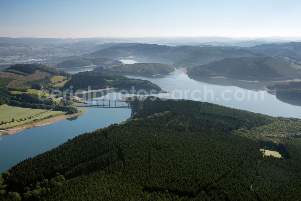 Aerial photograph Olpe - View of the Biggesee near Olpe in the state of North Rhine-Westphalia