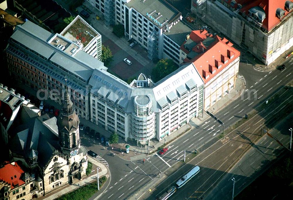 Leipzig / Sachsen from above - Das Bürocenter Fürstenhof liegt direkt an der Leipziger Altstadt.