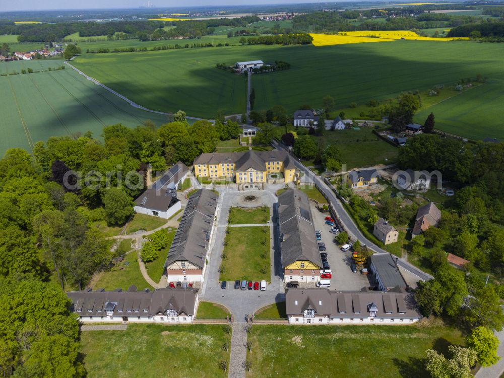 Aerial photograph Bautzen - The educational estate Schmochtitz Sankt Benno is a facility of the diocese of Dresden-Meissen, which emerged from the former Schmochtitz estate, in Bautzen in the federal state of Saxony, Germany