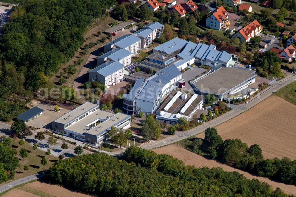 Triefenstein from the bird's eye view: School building of the of Berufsgenossenschaft Holz and Metalll in Triefenstein in the state Bavaria, Germany