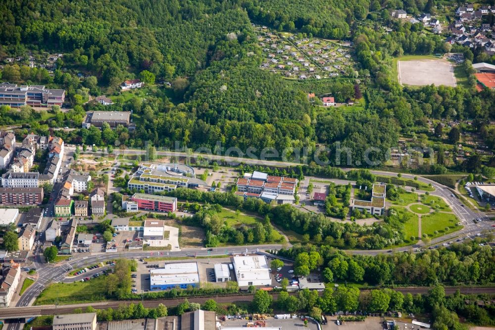 Hagen from above - Education center and University of Applied Sciences in the Wehringhausen part of Hagen in the state of North Rhine-Westphalia