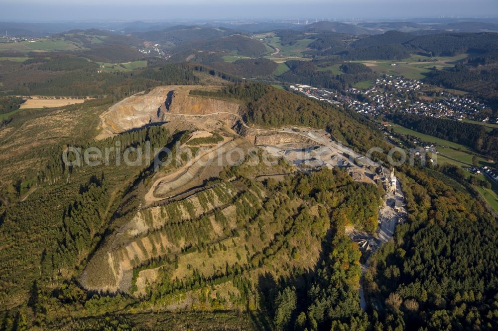 Aerial photograph Brilon - View of the Bilstein in Brilon in the state North Rhine-Westphalia