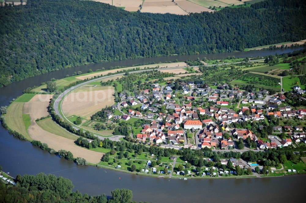 Aerial photograph Binau - View of Binau in the state Baden-Wuerttemberg