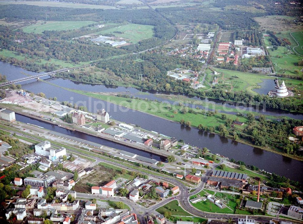 Aerial image Magdeburg - Binnenhafen Magdeburg.