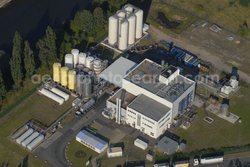 Wittenberge from above - Blick auf die Bio-Diesel Wittenberge GmbH. Adresse: Zur Hafenspitze 2, 19322 Wittenberge ; Tel: +49 387792073 ; Fax: +49 387792074 Web: http://