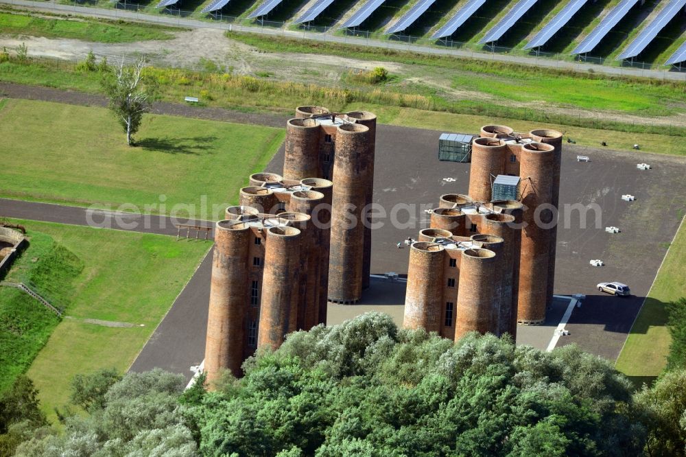 Aerial image Lauchhammer - bio towers in Lauchhammer in Brandenburg