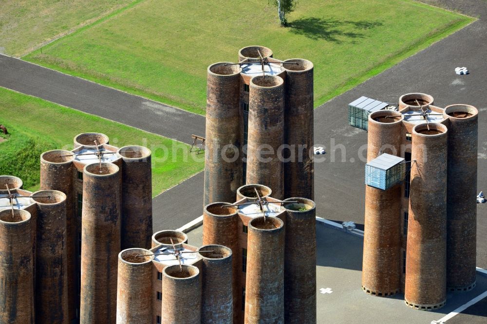 Aerial image Lauchhammer - bio towers in Lauchhammer in Brandenburg