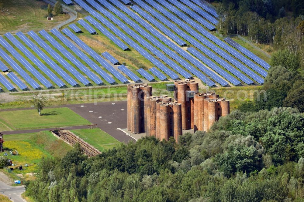 Aerial photograph Lauchhammer - bio towers in Lauchhammer in Brandenburg