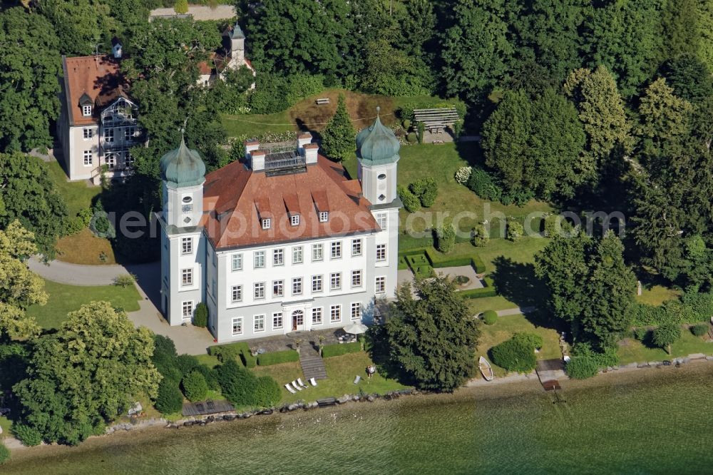 Münsing from the bird's eye view: Schloss Ammerland in Muensing in the state Bavaria