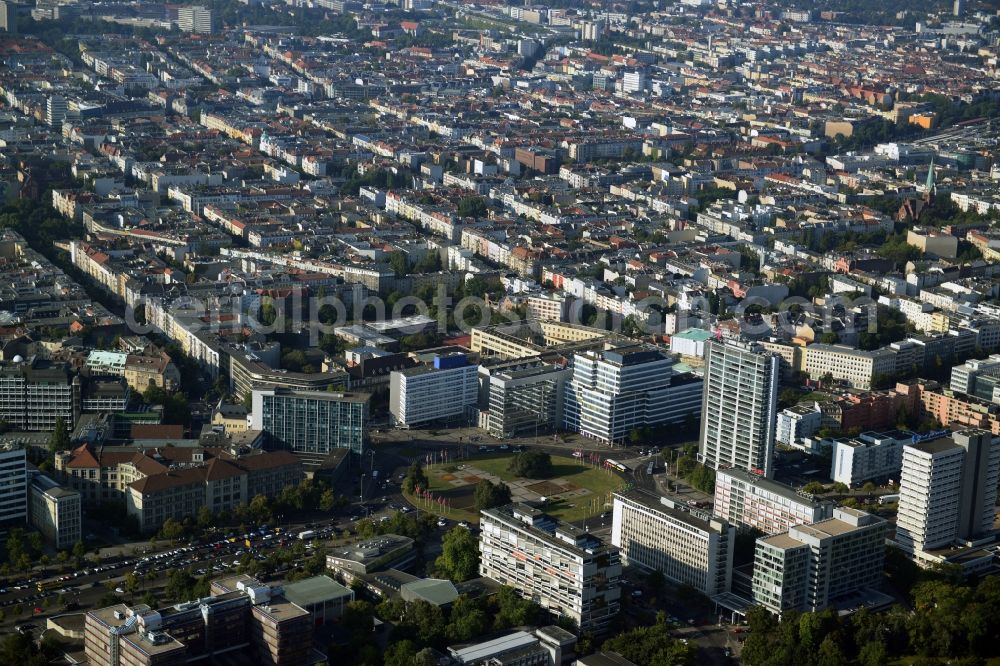 Berlin from above - Residential and commercial area at the Ernst-Reuter-Platz in Berlin Charlottenburg